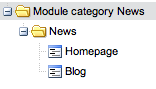 News module categories
