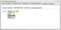 WYSIWYG toolbars management